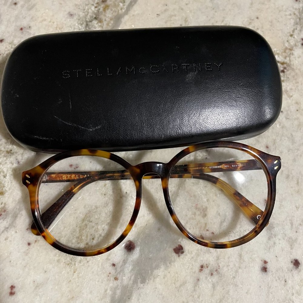 Stella McCartney Tortoise Round Eyeglasses Brand NWOT/With Case and Cloth